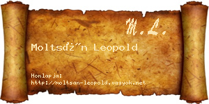 Moltsán Leopold névjegykártya